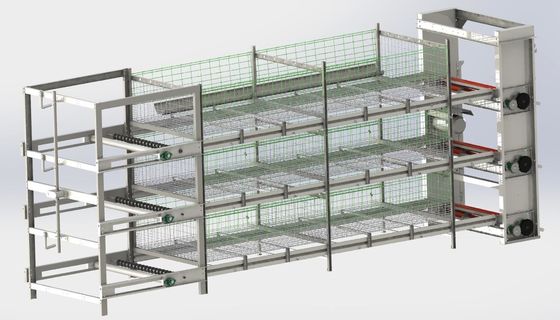 Стальная рама Яичный слой Куриная клетка OEM Куриная клетка для откладывания яиц