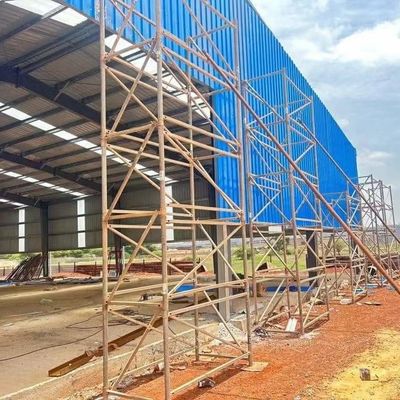 Утепленный сборный стальной цех с окрашенной или оцинкованной стальной рамой из Н-образного профиля