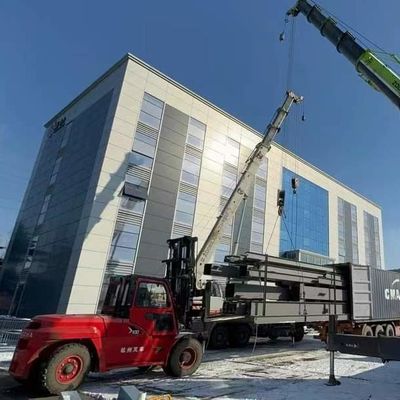 Многоэтажное здание из стальной конструкции для офисов для работы и проживания