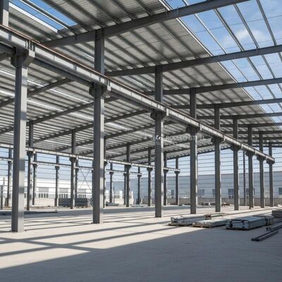 Steel Frame Warehouse Designed Using Hot Rolling H Section Steel Columns and Beams Providing Robust Structural Support